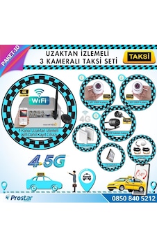 Taksi Kamera Seti 10 Uzaktan İzlemeli 3 Kameralı Wifi 4g 1 Tb Ha Taksi Kamera Seti 10 Uzaktan İzlemeli 3 Kameralı Wifi 4g 1 Tb Ha