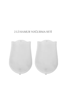 Buffer Hamur Torbası 2 Li Set Orta Ve Büyük Hamur Silikon Şeffaf Yoğurma Torbası Ekmek Makarna Mant Çok Renkli