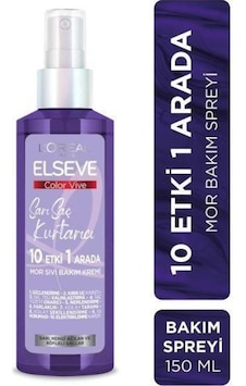 Elseve Loreal Sarı Saç Kurtarıcı 10 Etkili Mor Sıvı Bakım Kremi 150 Ml