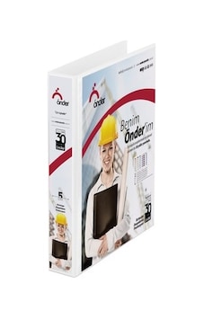 Önder Sunum Klasörü 4 Halkalı 30 Mm A4 Beyaz  2013-5