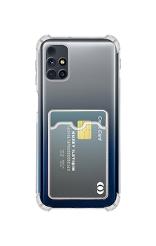 Samsung Galaxy M31s İle Uyumlu Kapak Kamera Korumalı Kartlıklı Darbe Emici Şeffaf Silikon Kılıf Samsung Galaxy M31s İle Uyumlu Kapak Kamera Korumalı Kartlıklı Darbe Emici Şeffaf Silikon Kılıf