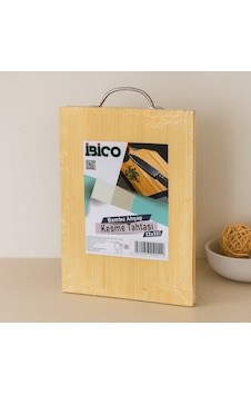 Bambu Ahşap Kesme Tahtası 22x32x1.7 Cm Metal Kulplu Belirtilmemiş