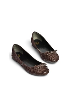 Fox Shoes Z726243404 Kahverengi Kumaş Kadın Babet Fox Shoes Z726243404 Kahverengi Kumaş Kadın Babet