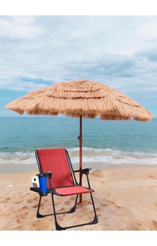 Leva Katlanır Kırmızı Kamp Sandalyesi Ev Plaj Outdoor