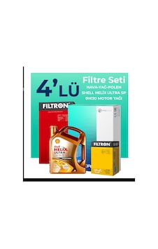 Filtron Honda City 1.4 Benzin Filtre Bakım Seti Shell Motor Yağlı (2006-2008) 4 Lü