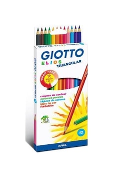 Gıotto 275800 Elıos Trıangular Üçgen Kuru Boya Kalemi 12 Renk