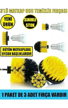 İsgstore 3'lü Set Matkap Ucuna Takılan Banyo Küvet Duşa Kabin Fayans Oto Koltuk Lastik Yıkama Temizleme Fırça İsgstore 3'lü Set Matkap Ucuna Takılan Banyo Küvet Duşa Kabin Fayans Oto Koltuk Lastik Yıkama Temizleme Fırça