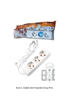 3 Metre Askı Aparatlı Topraklı 3lü Grup Priz Royaleks-ast303 3 M 3 Metre Askı Aparatlı Topraklı 3lü Grup Priz Royaleks-ast303 3 M