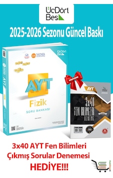 345-ayt Fizik 2026 Model Soru Bankası Seti Hediyeli 345-ayt Fizik 2026 Model Soru Bankası Seti Hediyeli