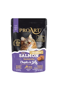 Pro Art Jöleli Somonlu Kısır Kedi Poşet Maması 85 G