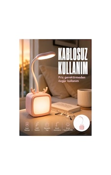 Novento Ayarlanabilir Led Masa Lambası Şarjlı Modern Aydınlatma Çok Renkli