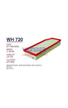 W203 C270 Cdı Dizel Hava Filtre Om612 170 Beygir 2000-2005 Model W203 C270 Cdı Dizel Hava Filtre Om612 170 Beygir 2000-2005 Model