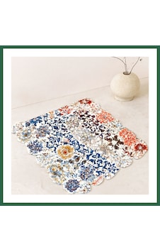 Vıntessy Dikdörtgen Kaydırmaz Su Emici Banyo Paspası 70x34 Cm Bzs01 Çok Renkli