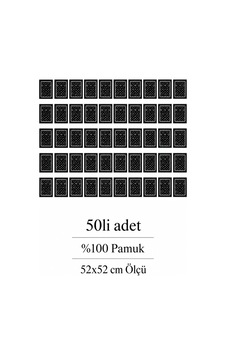Herşeynota 50'li Siyah Desenli Fular Bandana Seti 52x52 Cm %100 Pamuk Kare Çok Amaçlı Çok Renkli Herşeynota 50'li Siyah Desenli Fular Bandana Seti 52x52 Cm %100 Pamuk Kare Çok Amaçlı Çok Renkli