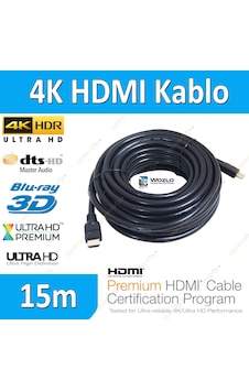 15M Metre 4K Hdmi Kablo Ultra Hd Siyah Altın Uç Receiver Ps3 Ps4 15M Metre 4K Hdmi Kablo Ultra Hd Siyah Altın Uç Receiver Ps3 Ps4