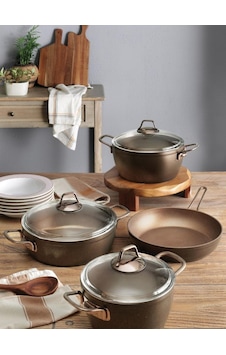 Pierre Cardin 7 Parça Graniks Granit Tencere Tava Seti Bakır Meta Pierre Cardin 7 Parça Graniks Granit Tencere Tava Seti Bakır Meta