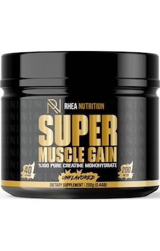 Rhea Nutrition Super Muscle Gain Creatine 200 Gram - 5 Gram / 40 Servis - Aromasız