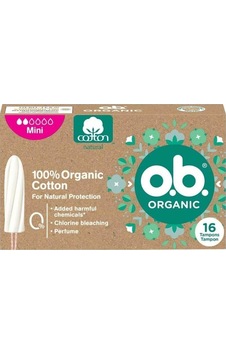 O.b Organic Coton Mini Tampon 16'lı