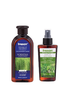 Tresan At Kuyruğu Hacimlendirici Bakım Şampuanı 300 ML + Tresan K.ağacıözlü Saç Toniği 125 ML Tresan At Kuyruğu Hacimlendirici Bakım Şampuanı 300 ML + Tresan K.ağacıözlü Saç Toniği 125 ML