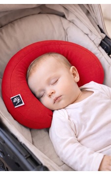 Universal Baş Boyun Destek Yastığı - %100 Pamuklu Terletmez Bebek Arabası, Puset Ve Oto Koltuğu Yastığı Kırmızı Universal Baş Boyun Destek Yastığı - %100 Pamuklu Terletmez Bebek Arabası, Puset Ve Oto Koltuğu Yastığı Kırmızı