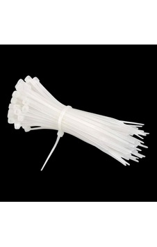 Tr 100 Adet Cırt Kelepçe 4,8x250 Mm Plastik Beyaz Renk Zip Kablo Bağı Çok Amaçlı Bağlama Tr 100 Adet Cırt Kelepçe 4,8x250 Mm Plastik Beyaz Renk Zip Kablo Bağı Çok Amaçlı Bağlama