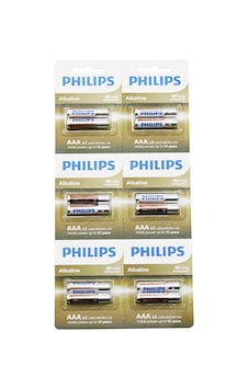 Phılıps Pil 1.5v 12 Adet 2'li X 6 Alkaline İnce Aaa Phılıps Pil 1.5v 12 Adet 2'li X 6 Alkaline İnce Aaa