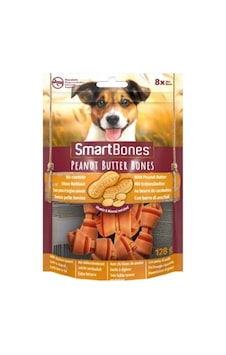 Smartbones Peanutbutter Mini Küçük Boy Yer Fıstıklı Kemik 8'li, 128 Gr Köpek Ödülü
