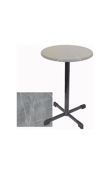 Bistro Masa Halley - Werzalit, Wermodin Ve Allzalit Tabla 70 Cm Çap - Light Temperado Çok Renkli