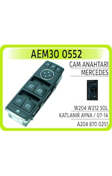 Aem Cam Anahtarı Mercedes W204 W212 Sol Katlanır Ayna Aem30 0552 A2048700251 Aem Cam Anahtarı Mercedes W204 W212 Sol Katlanır Ayna Aem30 0552 A2048700251