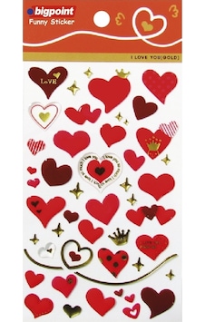 Bigpoint Sticker Kırmızı Kalpler