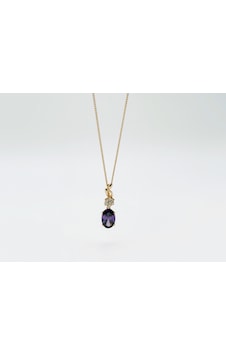 18k Rose Gold Plated Trapez Purple Kolye Gold 18k Rose Gold Plated Trapez Purple Kolye Gold