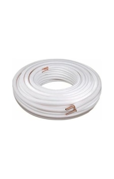 İzolasyonlu Boru Beyaz Çiftli 1/4"0,80 + 3/8"0,80 9 Mm Vrv 25.03.005