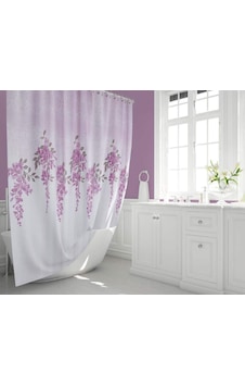Tropik Banyo Duş Perdesi 7359 Çift Kanat 2X110X200Cm Lila Tropik Banyo Duş Perdesi 7359 Çift Kanat 2X110X200Cm Lila