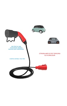 Bemis Citroen Ve Fiat Topolino Uyumlu, Tekli Ac Şarj Kablosu Bemis Citroen Ve Fiat Topolino Uyumlu, Tekli Ac Şarj Kablosu