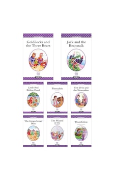İngilizce Level 1 Seti - Goldilocks And The Three Bears, Jack And The Beanstalk, Little Red Riding Hood, Pinocchio, The Elves And The Shoemaker, The Wizard Of Oz, Thumbelina Ciltli 1001 Çiçek Kitaplar