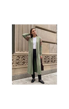 Onno Style Women Kilim Desen Uzun Triko Kadın Hırka Turkuaz Onno Style Women Kilim Desen Uzun Triko Kadın Hırka Turkuaz