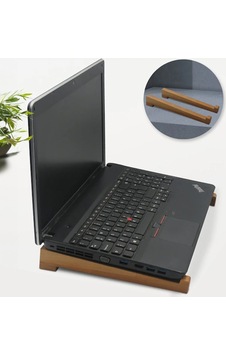 Bk Gift Taşınabilir Ahşap Notebook Laptop Standı