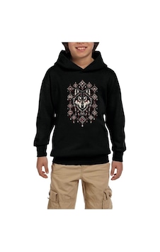 Zepplin Giyim Motifli Muhafız Bozkurt Siyah Çocuk Kapşonlu Sweatshirt Zepplin Giyim Motifli Muhafız Bozkurt Siyah Çocuk Kapşonlu Sweatshirt