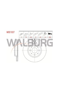 WALBURG WBD1007 FREN DİSKİ ÖN FIAT DOBLO-ALBEA-MAREA-BRAVA-TEMPR WALBURG WBD1007 FREN DİSKİ ÖN FIAT DOBLO-ALBEA-MAREA-BRAVA-TEMPR