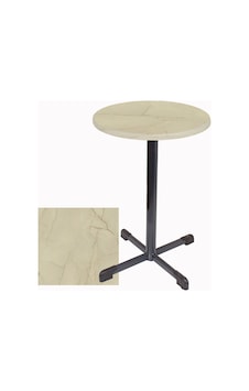 Bistro Masa Halley - Werzalit, Wermodin Ve Allzalit Tabla 70 Cm Çap - Golden Marble Çok Renkli