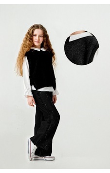 Miniko Kids Kız Çocuk Peluş Süveter Modelli 3lü Pantolonlu Takım Siyah Miniko Kids Kız Çocuk Peluş Süveter Modelli 3lü Pantolonlu Takım Siyah