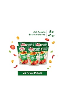 Snap Eats Hazır Makarna Acılı Arabiata Çabuk Makarna 65 Gr 5'li Fırsat Paketi Snap Eats Hazır Makarna Acılı Arabiata Çabuk Makarna 65 Gr 5'li Fırsat Paketi
