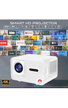 Android 4k Destekli Fullhd 6/128gb 5g Wi-fi + Bluetooth 300 Inç Yansıtma Projeksiyon Cihazı-129966