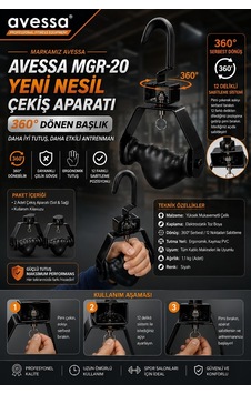 Delux Serisi Fitness Aleti Kas Geliştirme Ekipman Mgr-20 Yeni Nesil Çekiş Aparatı 360 Derece Çift