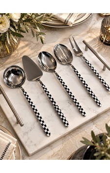 5 Parça Sos Kepçe Servis Takımı Dama Desen-7968 Çok Renkli 5 Parça Sos Kepçe Servis Takımı Dama Desen-7968 Çok Renkli