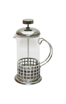 French Press 350ml Cam Bitki Süzgeçi Metal Kafes - Kapak 5131 Düz