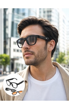 Yapay Zekâ Destekli Akıllı Gözlük Değiştirilebilir Manyetik Lens Bluetooth Bağlantı Ve Dokunmatik Kontrol Yapay Zekâ Destekli Akıllı Gözlük Değiştirilebilir Manyetik Lens Bluetooth Bağlantı Ve Dokunmatik Kontrol
