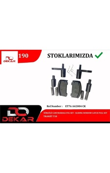 Surgulu Cam Mandalı Full Set Transıt T18 Dekar Et76a42004ck Surgulu Cam Mandalı Full Set Transıt T18 Dekar Et76a42004ck