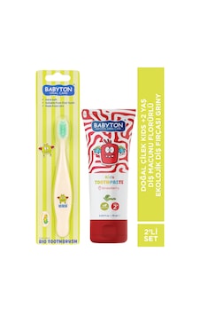 Set Çilek 2 Yaş Diş Macunu 75 Ml -ekolojik Diş Fırçası Griny 2'li Set Çilek 2 Yaş Diş Macunu 75 Ml -ekolojik Diş Fırçası Griny 2'li