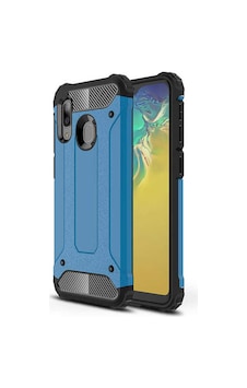 Noktaks Samsung Galaxy Uyumlu A20e Kılıf Çift Katman Zırh Tank Crash Military Kapak Mavi T11762 Noktaks Samsung Galaxy Uyumlu A20e Kılıf Çift Katman Zırh Tank Crash Military Kapak Mavi T11762